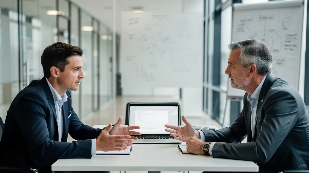 Sales and Finance professionals discussing commission strategy alignment